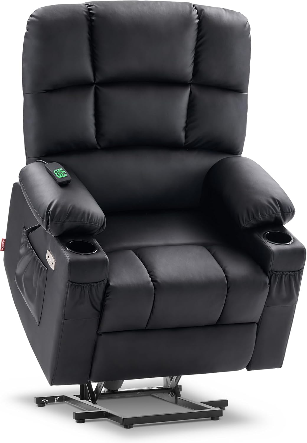 MCombo Large Power Lift Recliner Chair with Dual Motor Massage Heat Faux Leather