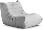Hobestluk Giant Bean Bag Chair Memory Foam Faux Leather Floor Sofa for Adults