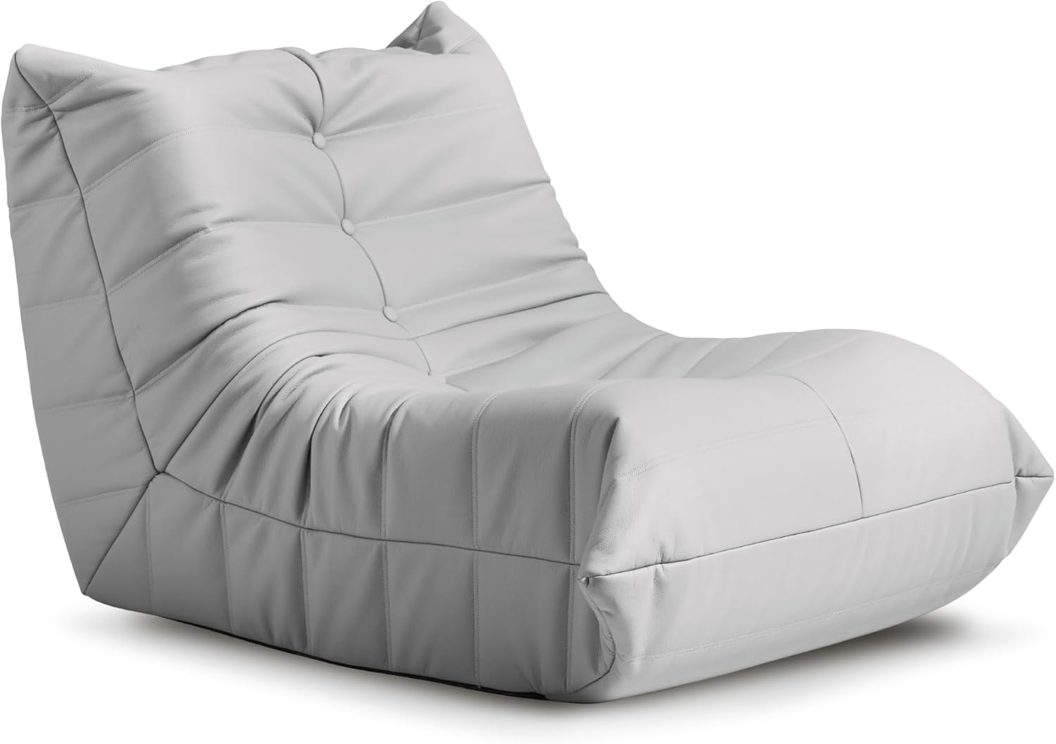 Hobestluk Giant Bean Bag Chair Memory Foam Faux Leather Floor Sofa for Adults