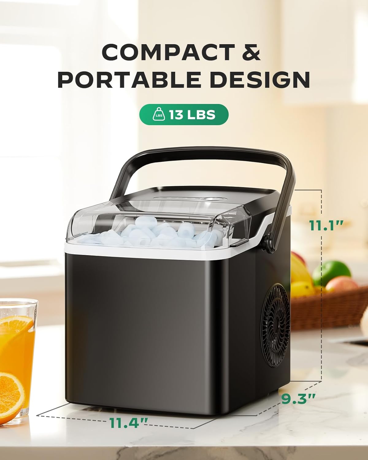 Silonn Nugget Ice Maker Countertop 33lbs Daily Soft Chewable Ice Machine