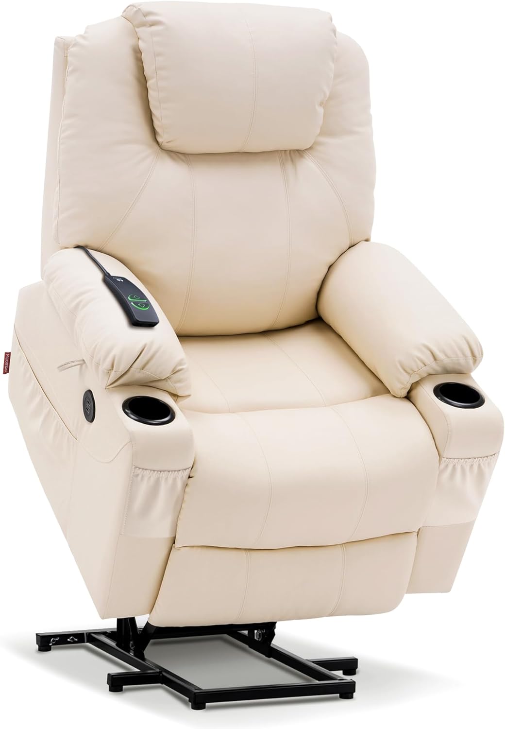 MCombo Electric Power Lift Recliner Massage Heat Chair for Elderly 3 Positions 2 Pockets USB