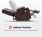 MCombo Large Power Lift Recliner Chair with Dual Motor Massage Heat Faux Leather