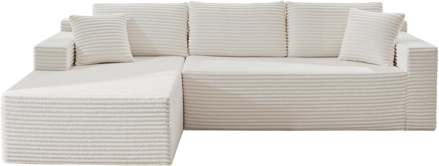 HANXIN Cloud Sectional Sofa L Shape Chaise Deep Seat Modular Living Room Couch