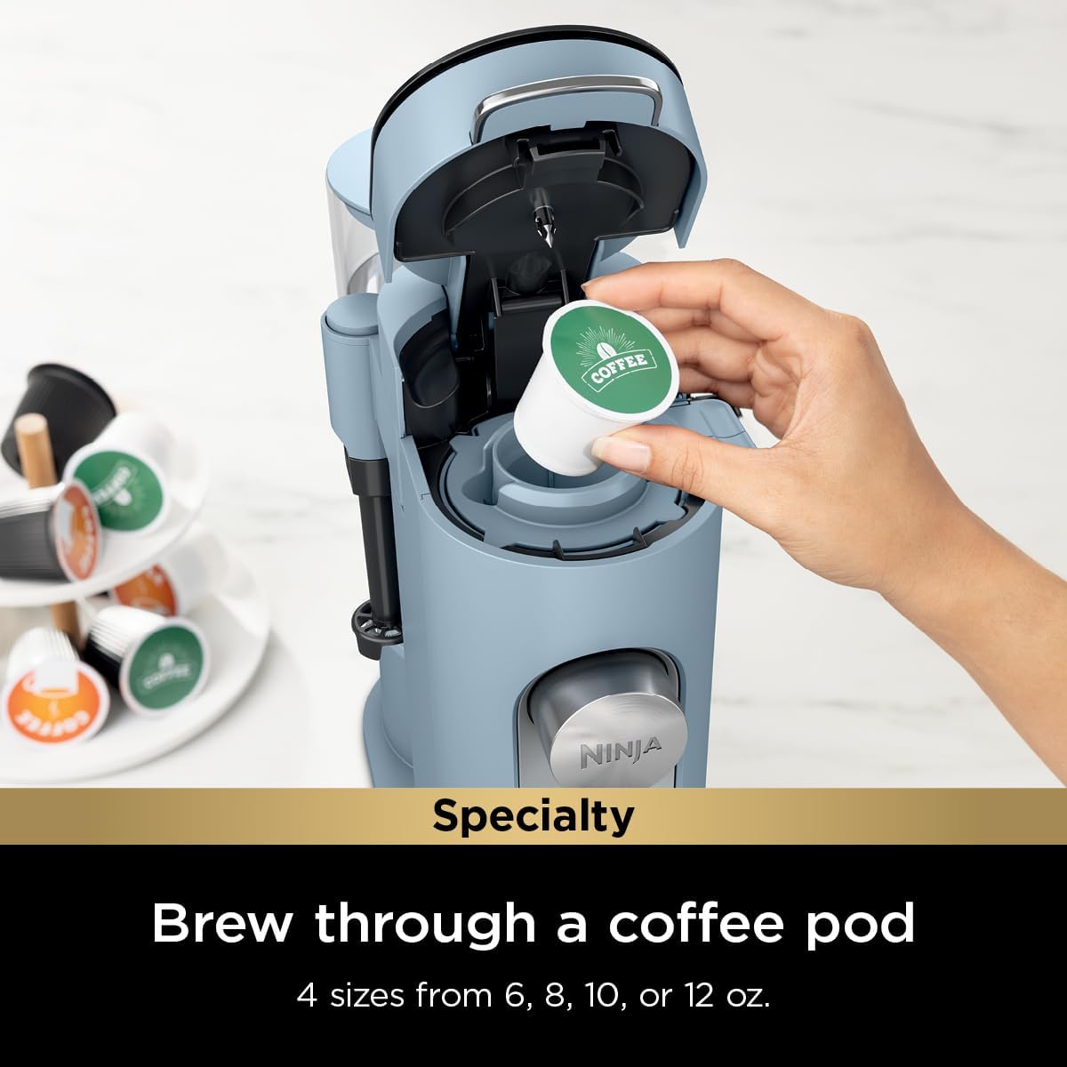 Ninja Single Serve Coffee Maker 56oz Removable Water Reservoir