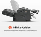 MCombo Large Power Lift Recliner Chair with Dual Motor Massage Heat Faux Leather