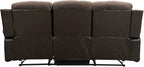 Lexicon Loveseat Recliner Double Sofa Manual Pull Tab Faux Leather Living Room