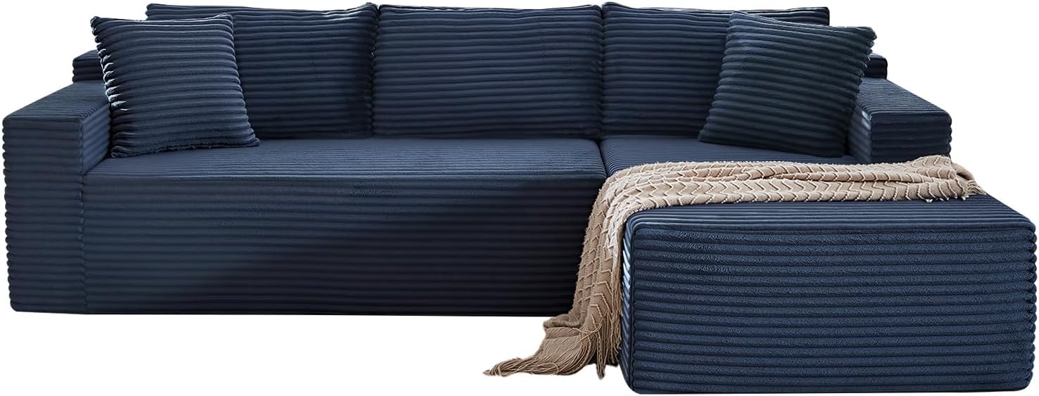 HANXIN Cloud Sectional Sofa L Shape Chaise Deep Seat Modular Living Room Couch