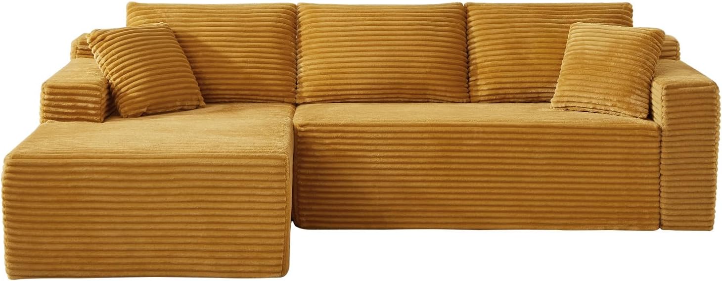 HANXIN Cloud Sectional Sofa L Shape Chaise Deep Seat Modular Living Room Couch