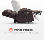 MCombo Large Power Lift Recliner Chair with Dual Motor Massage Heat Faux Leather
