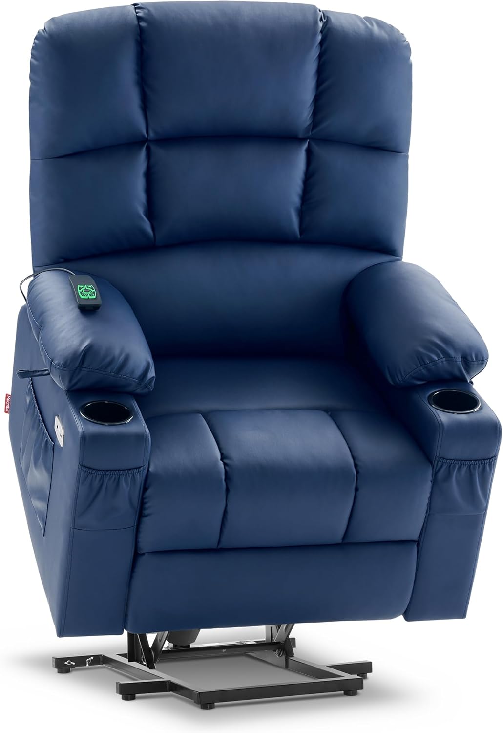 MCombo Large Power Lift Recliner Chair with Dual Motor Massage Heat Faux Leather