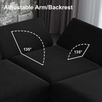 Belffin Velvet Modular Sectional Sofa with Ottoman Sleeper Bed Storage