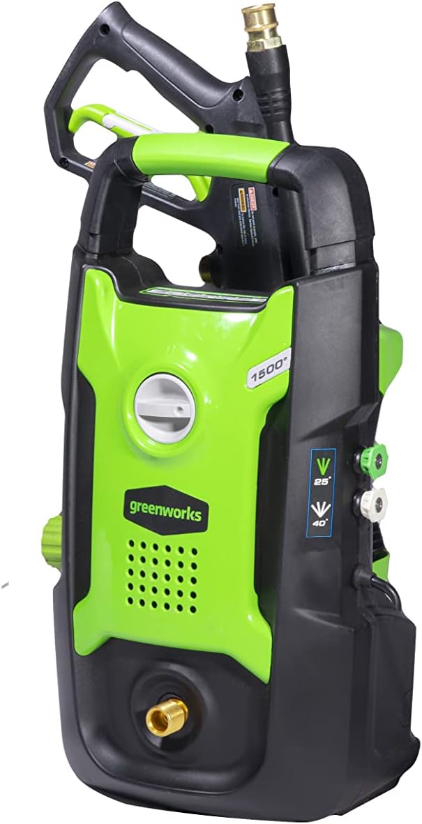 Greenworks 2000 PSI Electric Pressure Washer 13 Amp with Wheels 20 FT Hose 35 FT Cord