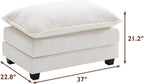 Ihanherry U Shaped Modular Sectional Sofa 5 Seat with 2 Ottomans Chenille
