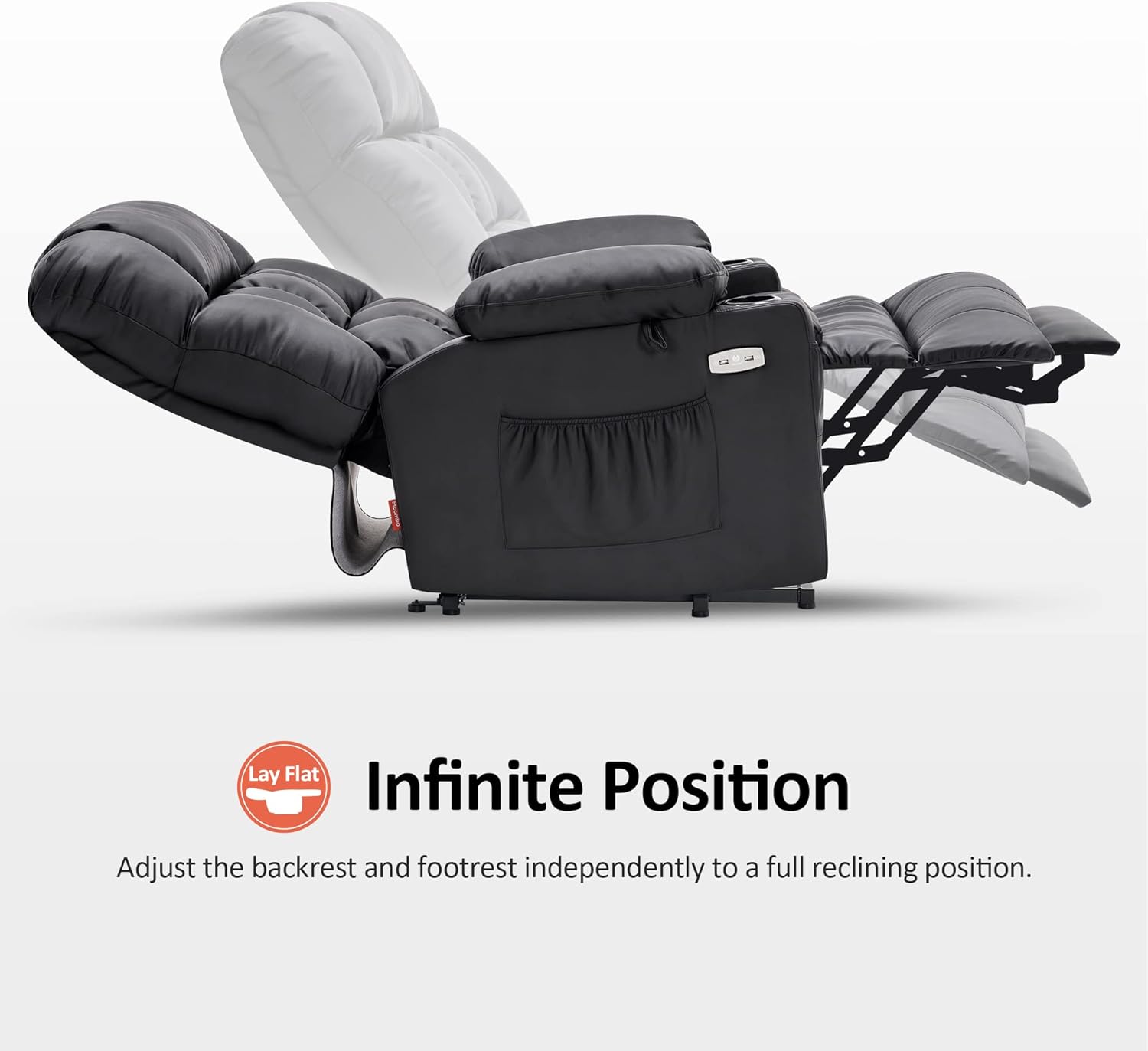 MCombo Dual Motor Power Lift Recliner Chair for Elderly with Heat Massage USB