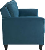 Lifestyle Harrington Sofa Upholstered Microfiber Fabric Curved Arm Couch