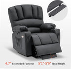 MCombo Power Lift Recliner Chair for Elderly with Heat Massage USB Cup Holders