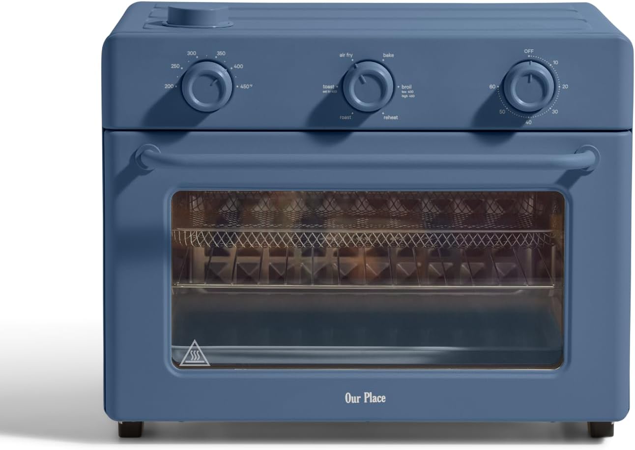 Our Place Air Fryer Toaster Oven 6 in 1 Compact Countertop Blue Multifunction
