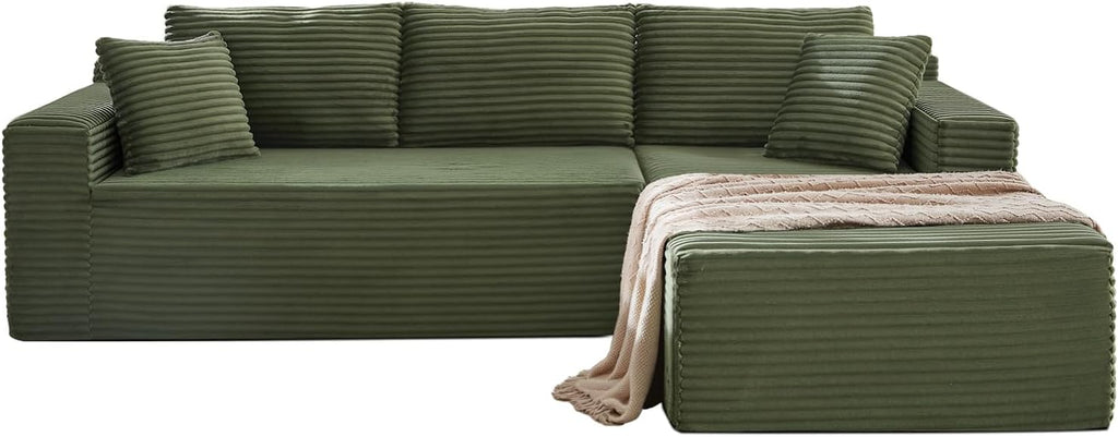 HANXIN Cloud Sectional Sofa L Shape Chaise Deep Seat Modular Living Room Couch