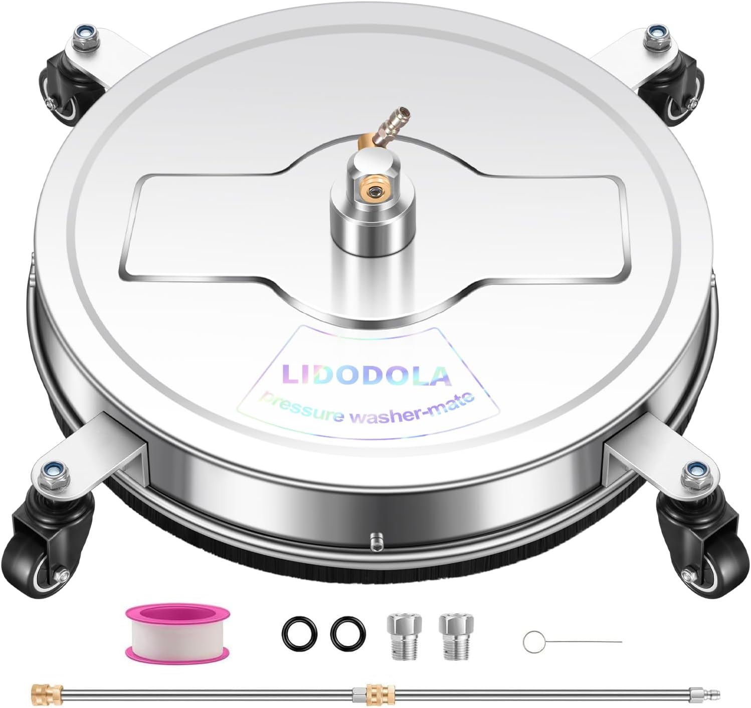 LidoDola 14 Inch Pressure Washer Surface Cleaner with Wheels for Concrete Patio Deck