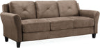 Lifestyle Harrington Sofa Upholstered Microfiber Fabric Curved Arm Couch