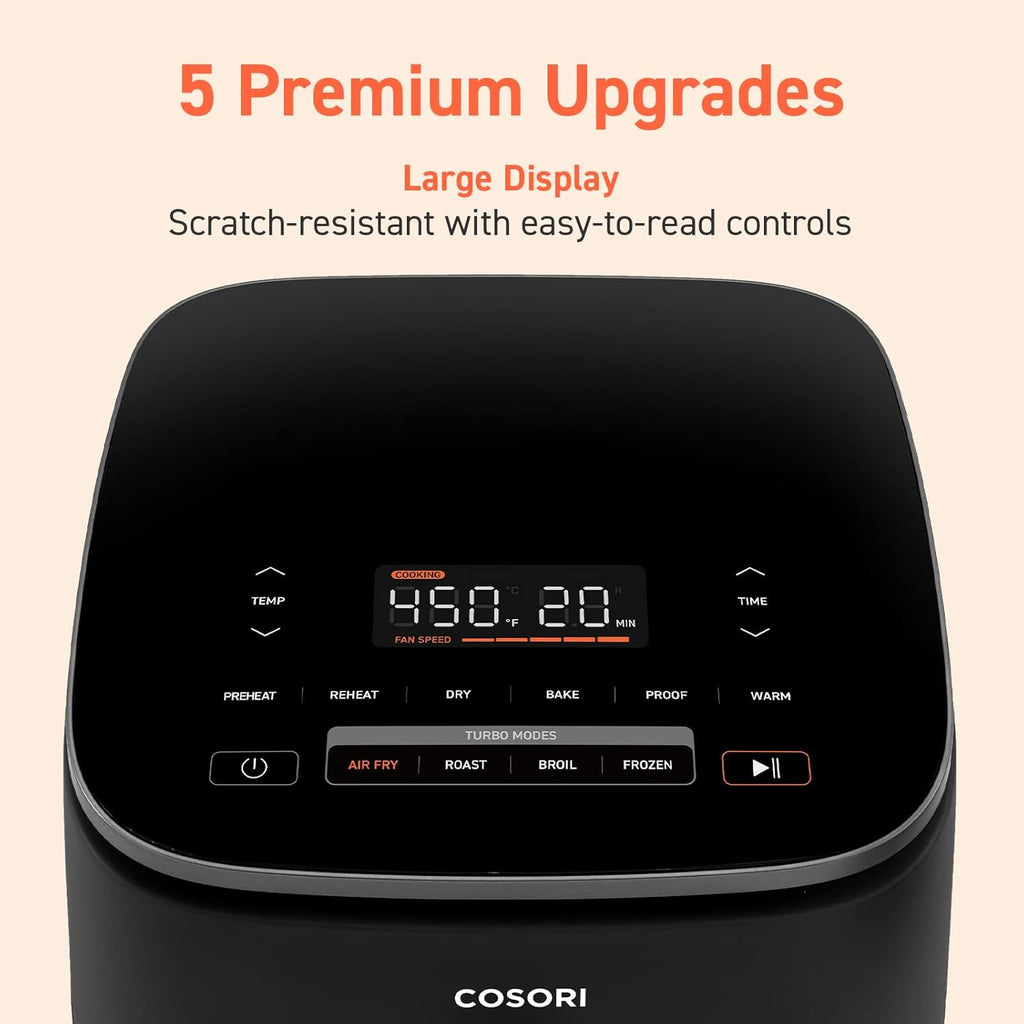 COSORI 6 Quart Air Fryer 9 in 1 Compact Ceramic Coating Oil Less Cooker