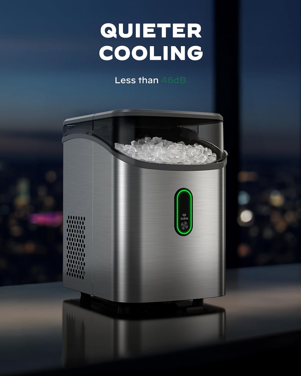 Silonn Nugget Ice Maker Countertop 33lbs Daily Soft Chewable Ice Machine