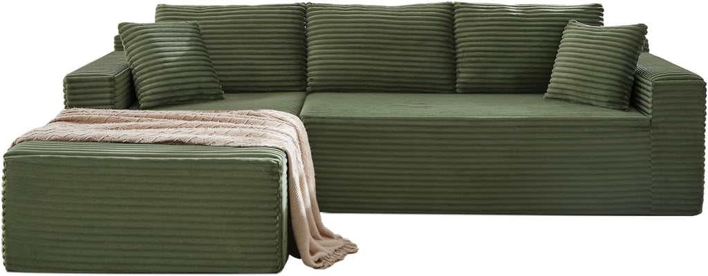 HANXIN Cloud Sectional Sofa L Shape Chaise Deep Seat Modular Living Room Couch