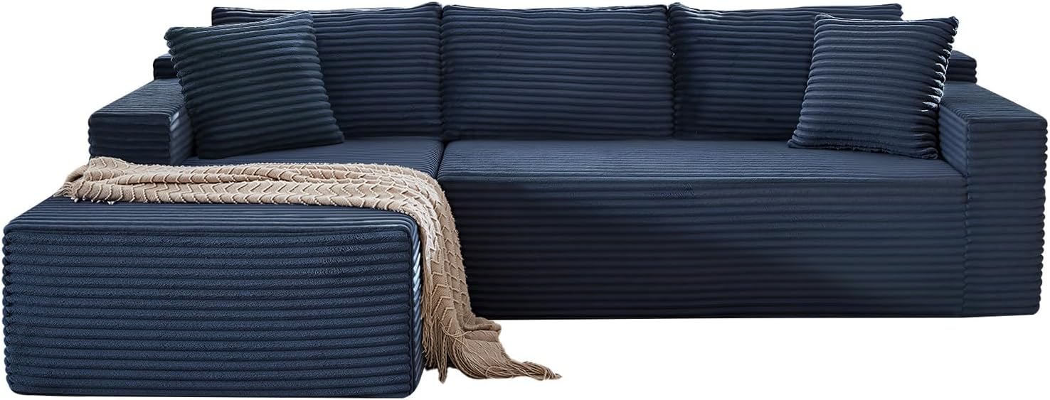 HANXIN Cloud Sectional Sofa L Shape Chaise Deep Seat Modular Living Room Couch
