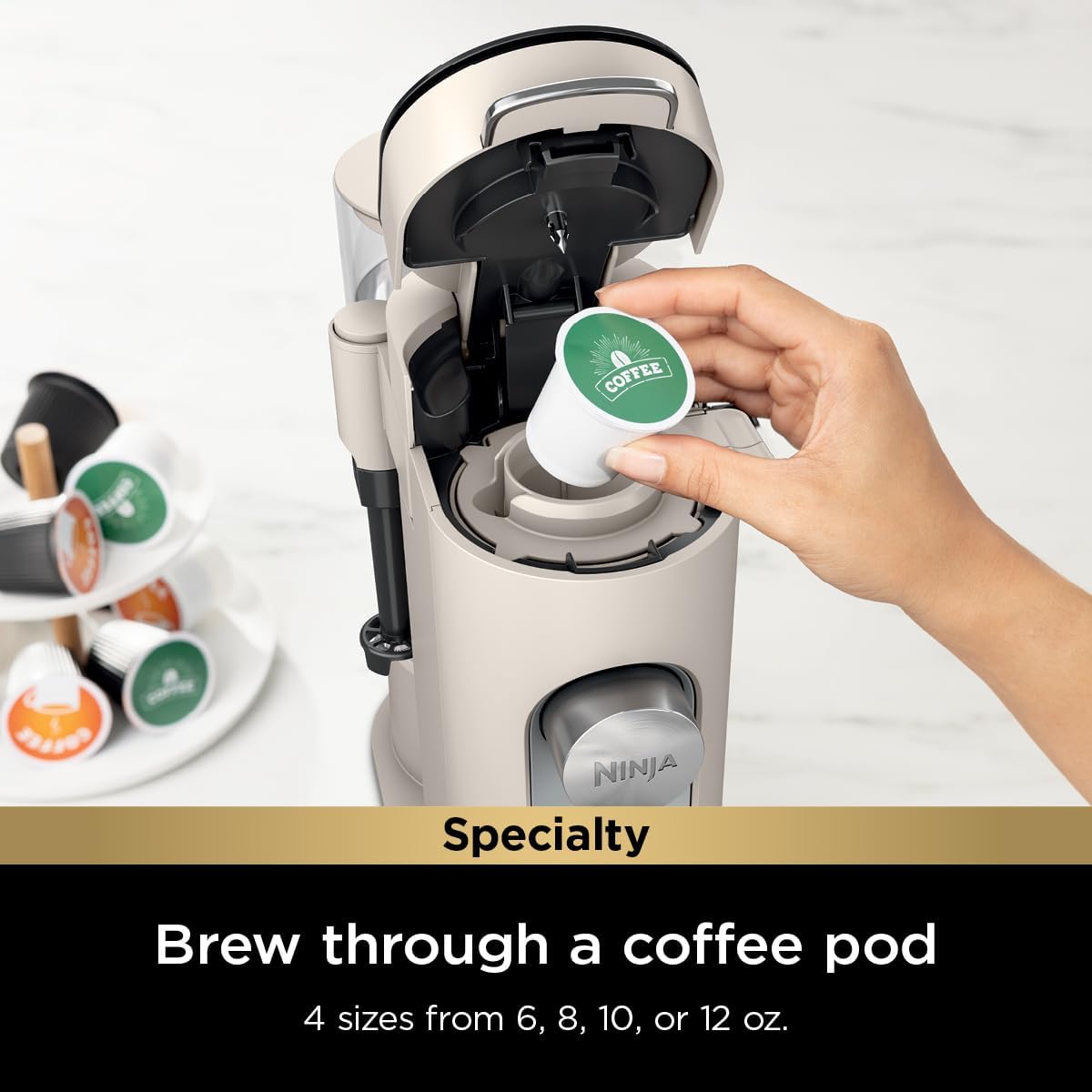Ninja Single Serve Coffee Maker 56oz Removable Water Reservoir