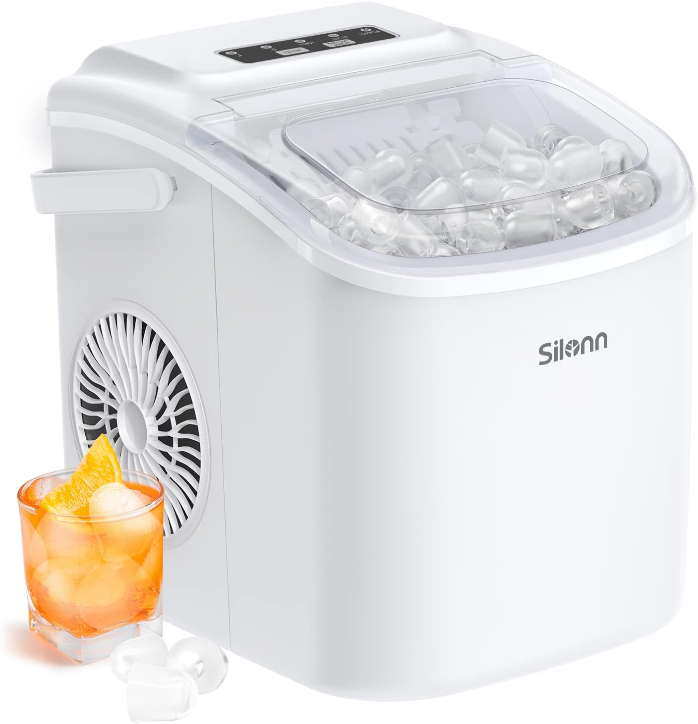 Silonn Nugget Ice Maker Countertop 33lbs Daily Soft Chewable Ice Machine