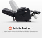 MCombo Large Power Lift Recliner Chair with Dual Motor Massage Heat Faux Leather
