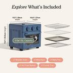 Our Place Air Fryer Toaster Oven 6 in 1 Compact Countertop Blue Multifunction