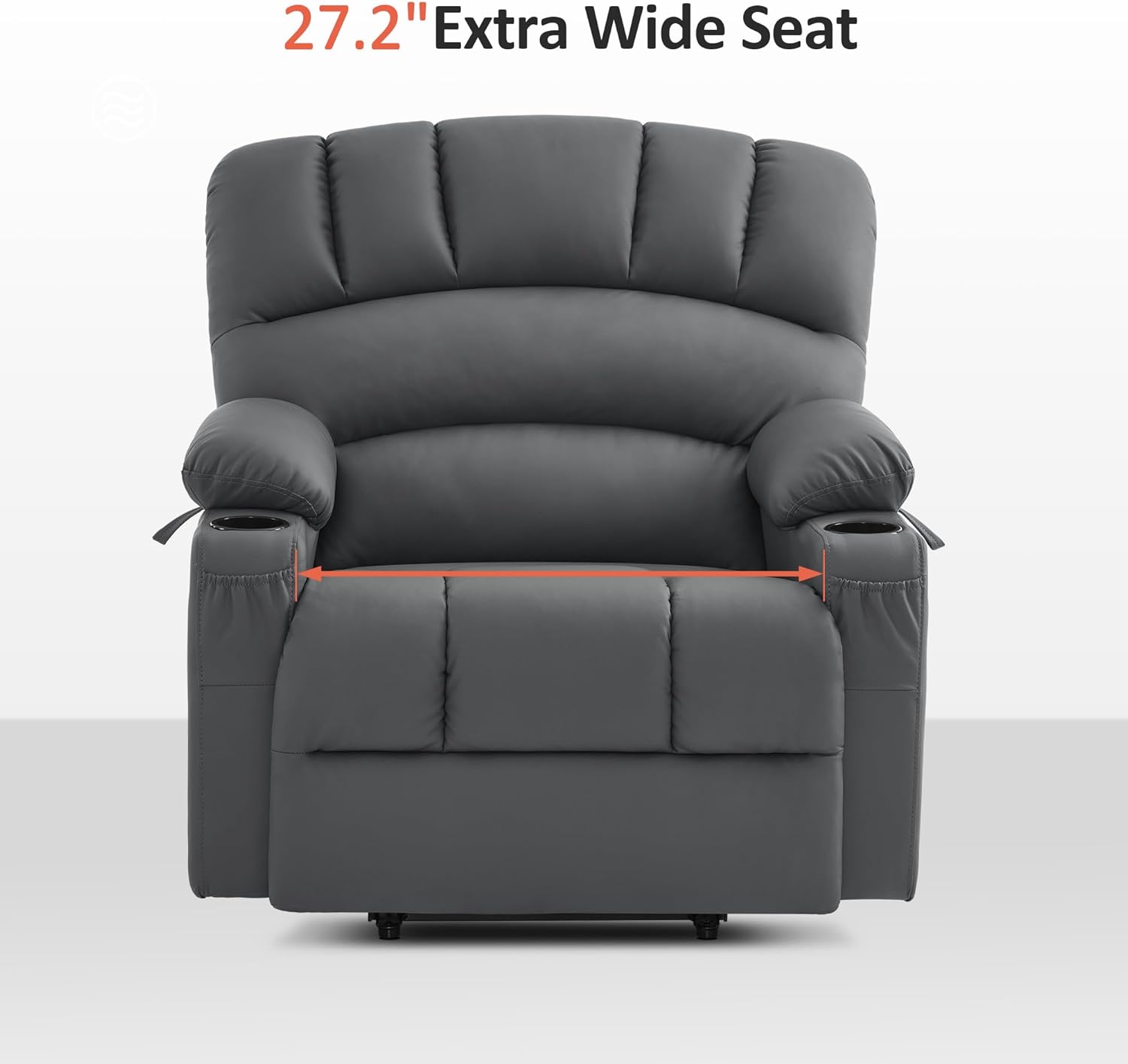 MCombo Power Lift Recliner Chair for Elderly with Heat Massage USB Cup Holders