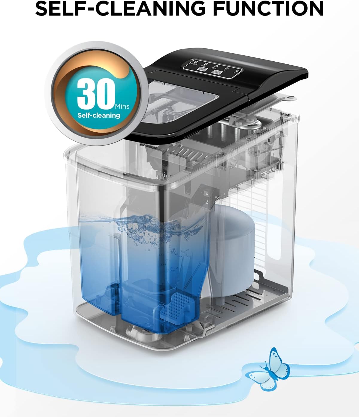Silonn Nugget Ice Maker Countertop 33lbs Daily Soft Chewable Ice Machine