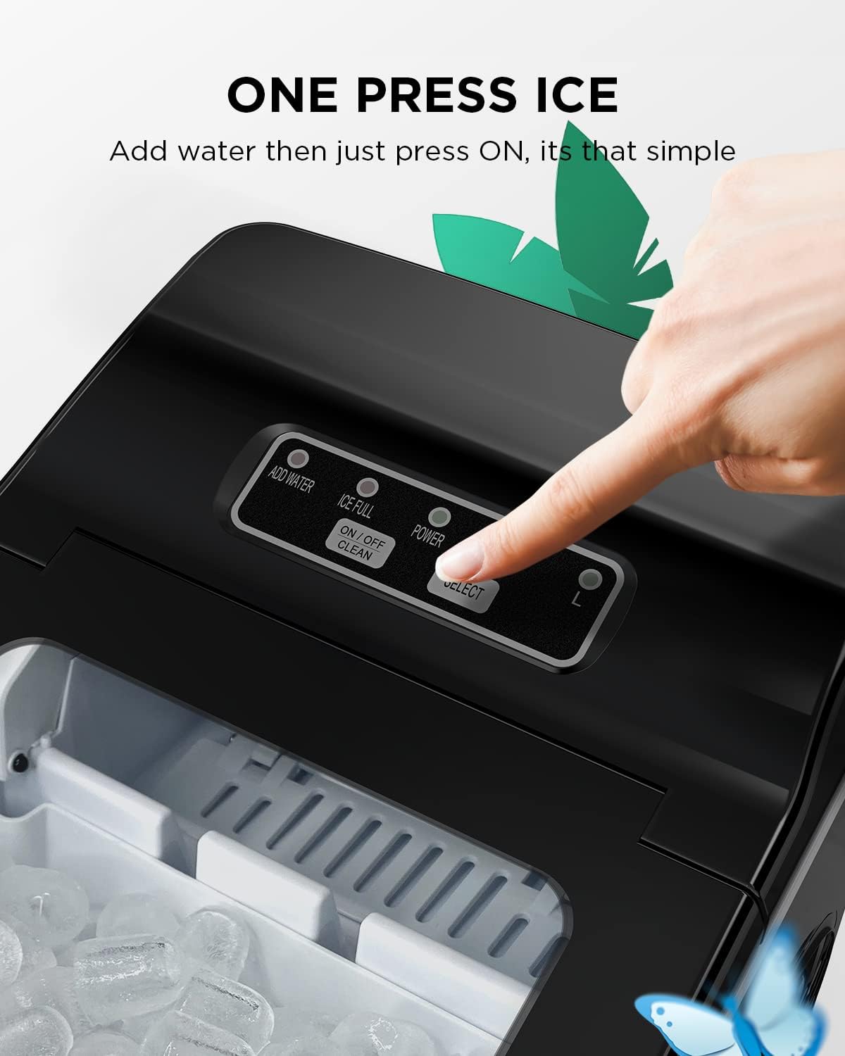 Silonn Nugget Ice Maker Countertop 33lbs Daily Soft Chewable Ice Machine