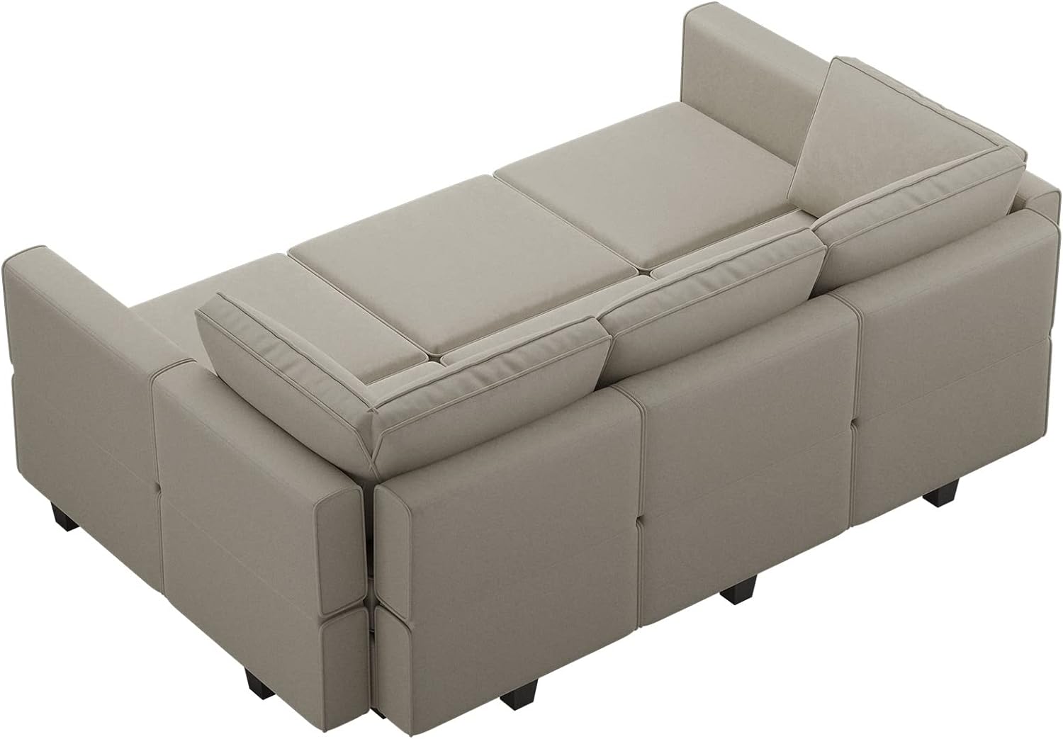 Belffin Velvet Modular Sectional Sofa with Ottoman Sleeper Bed Storage