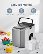 Silonn Nugget Ice Maker Countertop 33lbs Daily Soft Chewable Ice Machine
