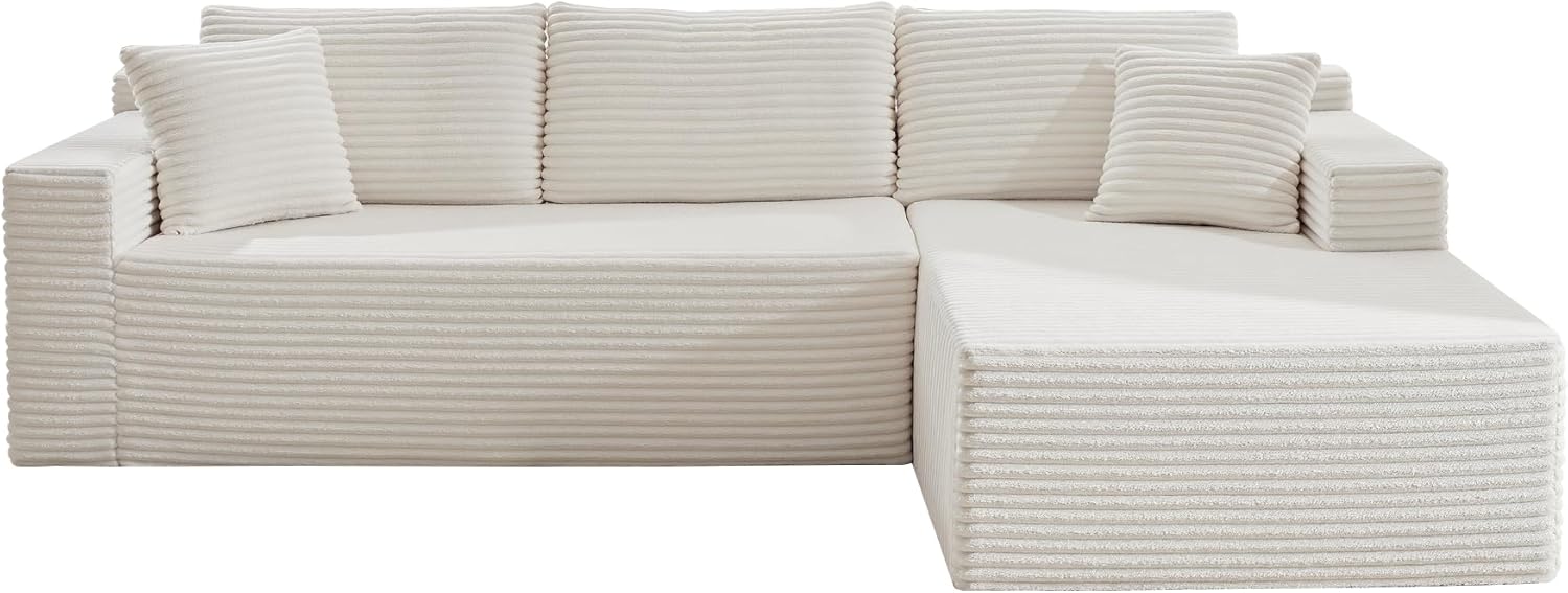 HANXIN Cloud Sectional Sofa L Shape Chaise Deep Seat Modular Living Room Couch