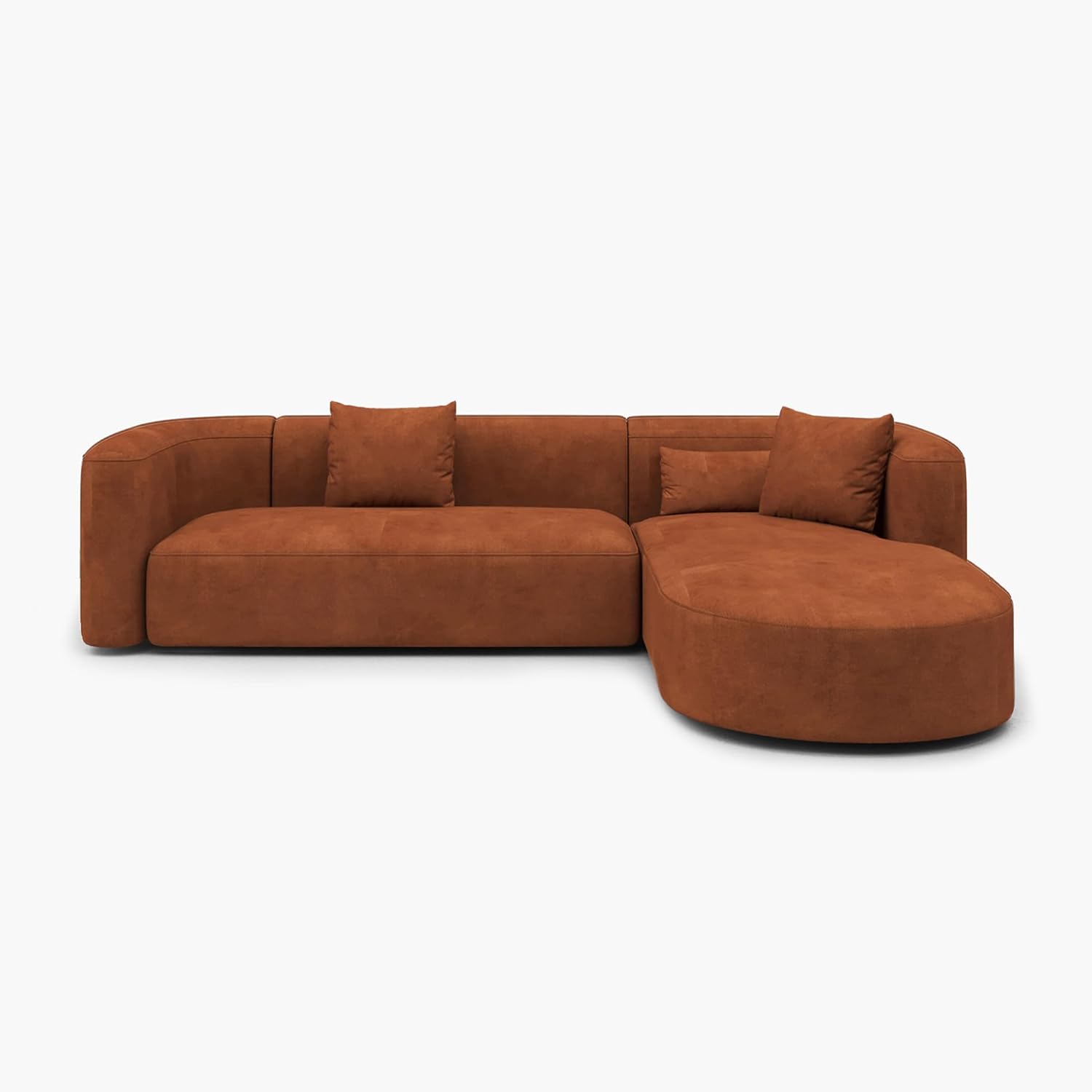 Acanva Luxury Velvet Sofa 3 Seater Modern Curved Back Couch for Living Room