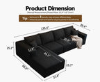 Settab Cloud Modular Sectional Sofa U Shaped Deep Seat Living Room Couch