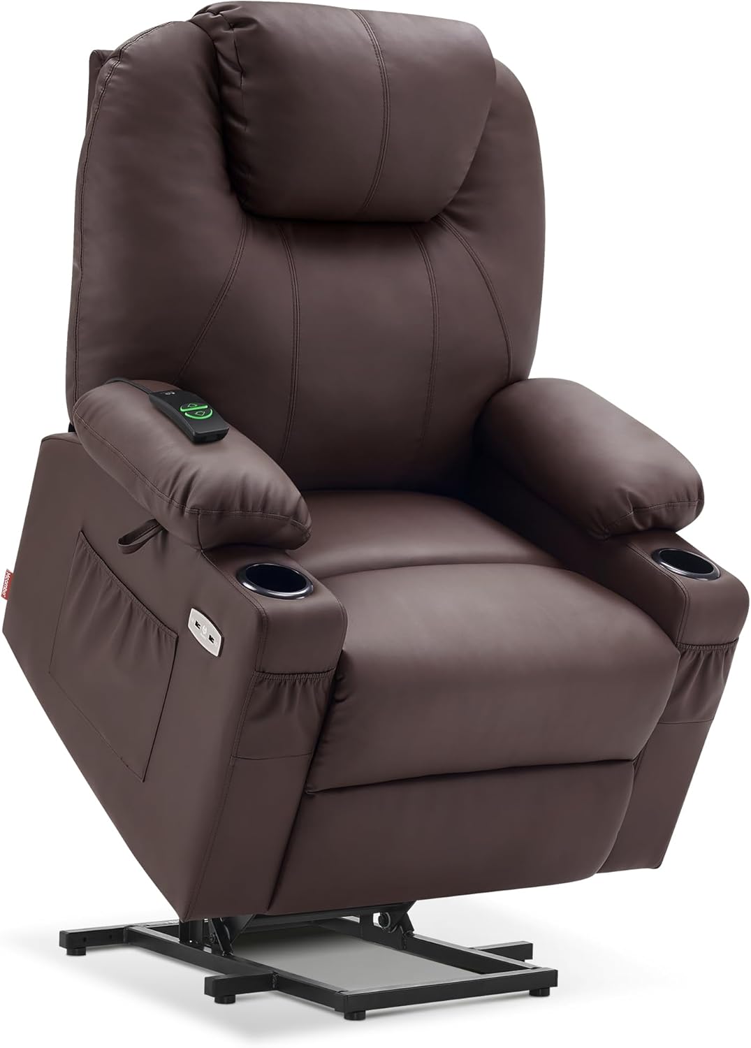 MCombo Electric Power Lift Recliner Massage Heat Chair for Elderly 3 Positions 2 Pockets USB
