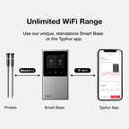 Typhur WiFi Wireless Meat Thermometer Digital with 2 Probes LCD Display for BBQ Grill Oven