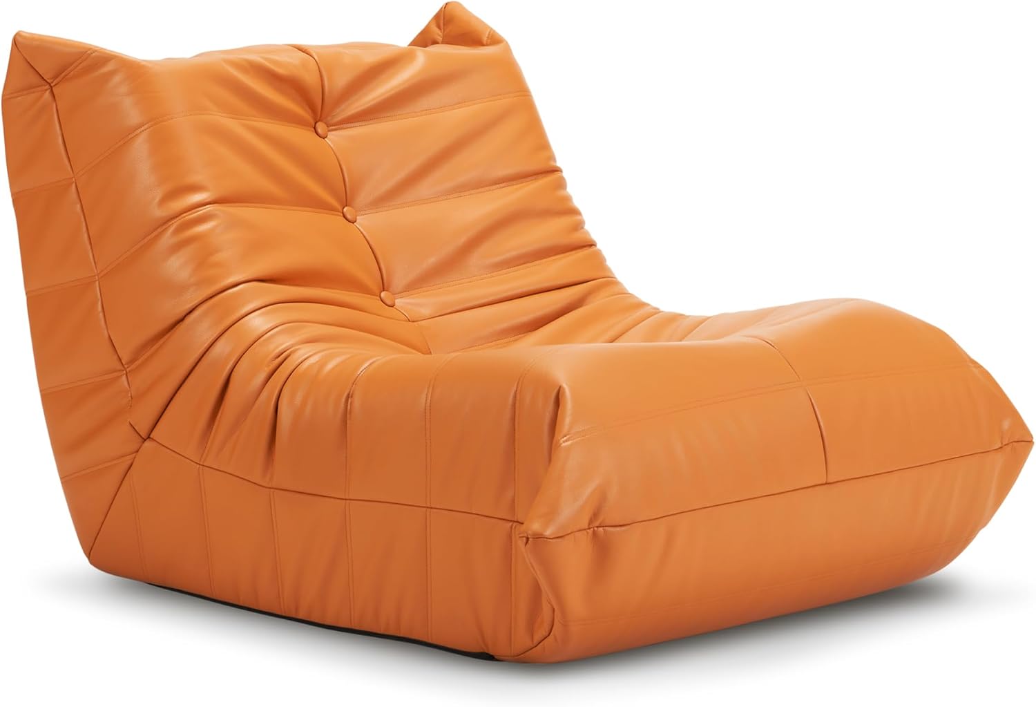 Hobestluk Giant Bean Bag Chair Memory Foam Faux Leather Floor Sofa for Adults