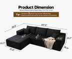 Settab Cloud Modular Sectional Sofa U Shaped Deep Seat Living Room Couch