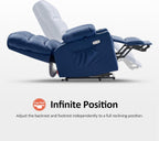 MCombo Large Power Lift Recliner Chair with Dual Motor Massage Heat Faux Leather