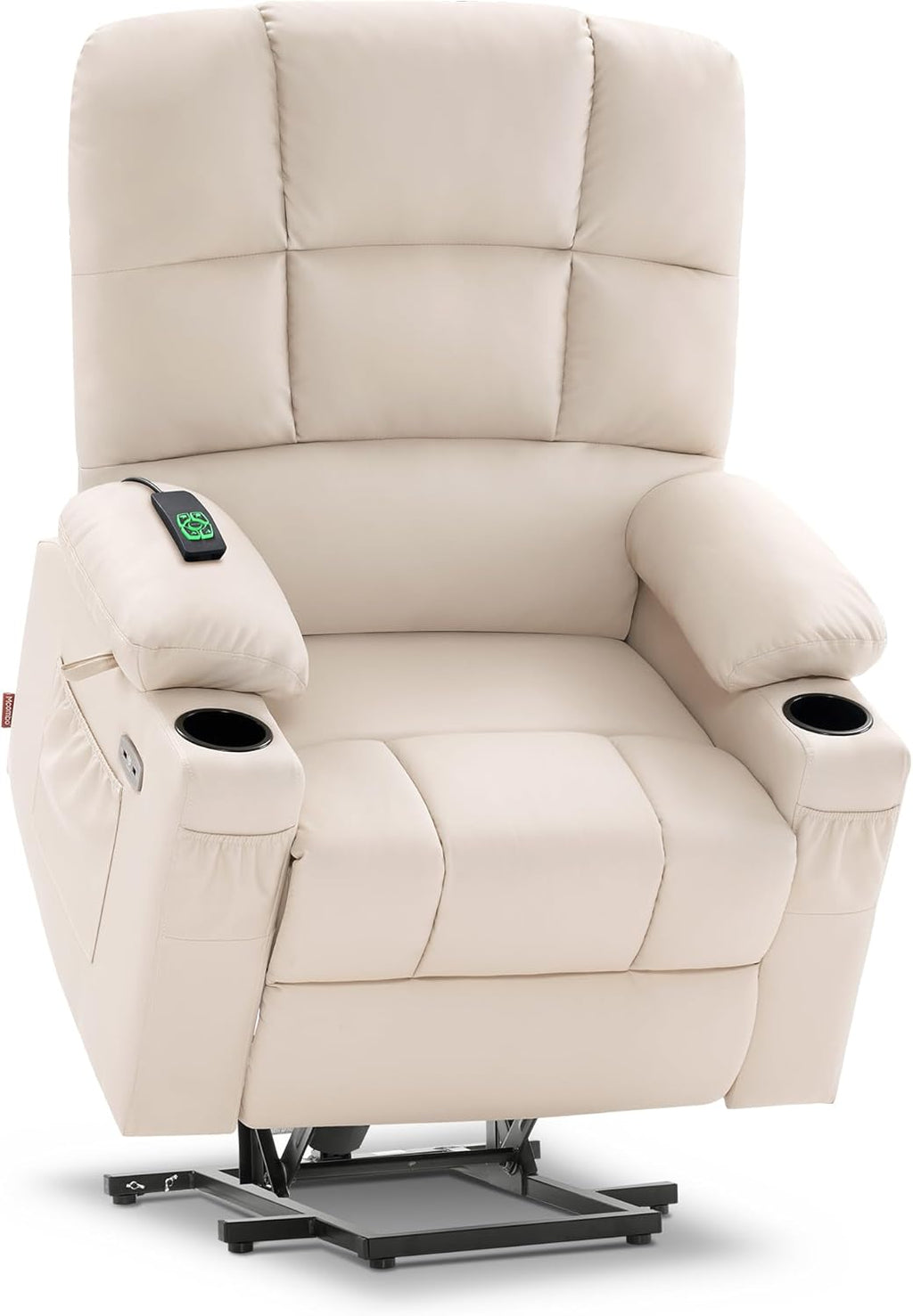 MCombo Large Power Lift Recliner Chair with Dual Motor Massage Heat Faux Leather
