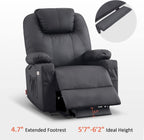 MCombo Electric Power Lift Recliner Massage Heat Chair for Elderly 3 Positions 2 Pockets USB
