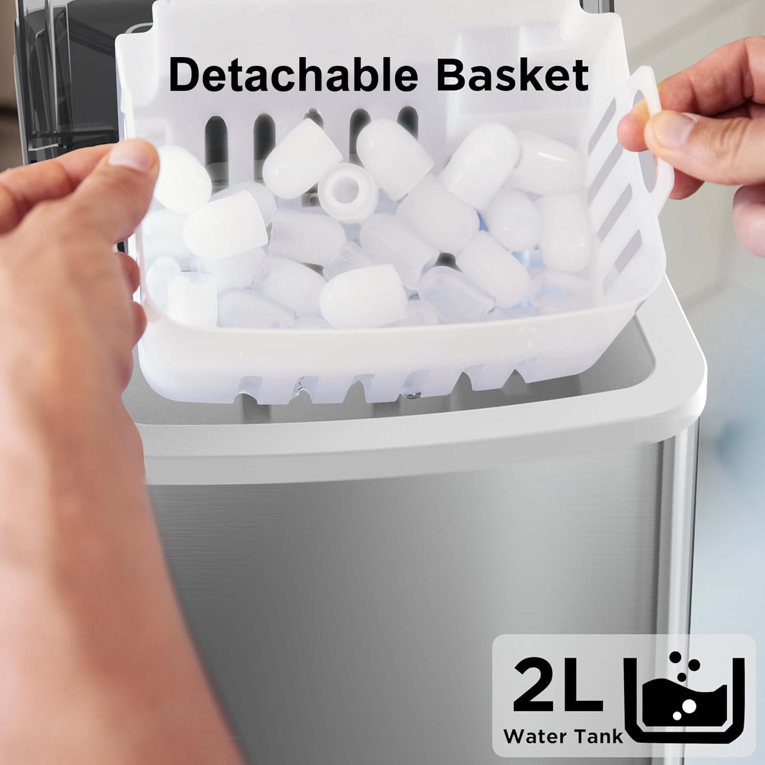 Silonn Nugget Ice Maker Countertop 33lbs Daily Soft Chewable Ice Machine