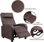 JUMMICO Adjustable Recliner Chair Thick Cushion Home Theater Sofa Living Room