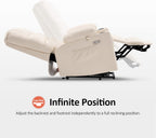 MCombo Large Power Lift Recliner Chair with Dual Motor Massage Heat Faux Leather